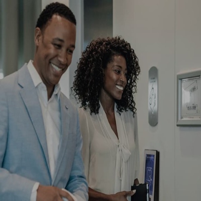employee smiling